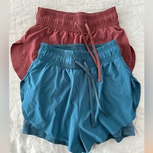 2 Pairs Gymshark Speed Shorts